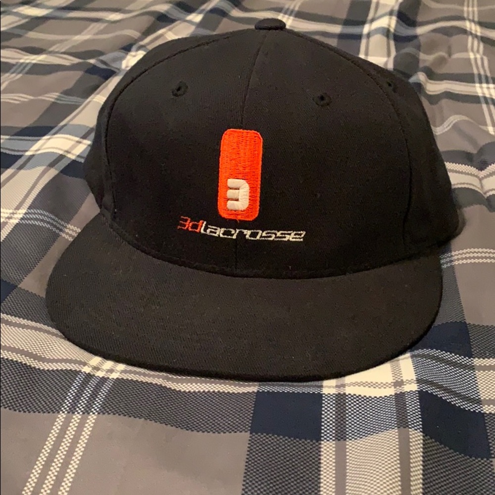 3D Lacrosse flat brim hat